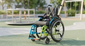 Illustration d'un fauteuil roulant manuel de sport pour le basket et le tennis