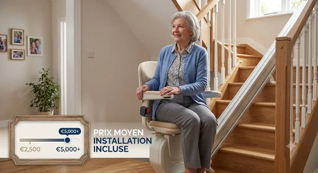 Fourchette de prix moyen pour l'achat et l'installation d'un monte-escalier droit prix en France