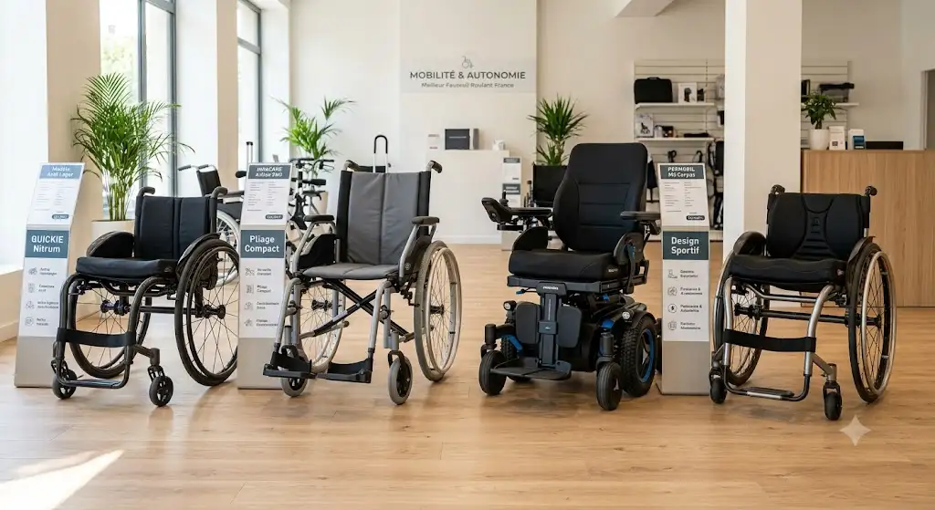 Comparatif des meilleur fauteuil roulant France pour personnes à mobilité réduite.