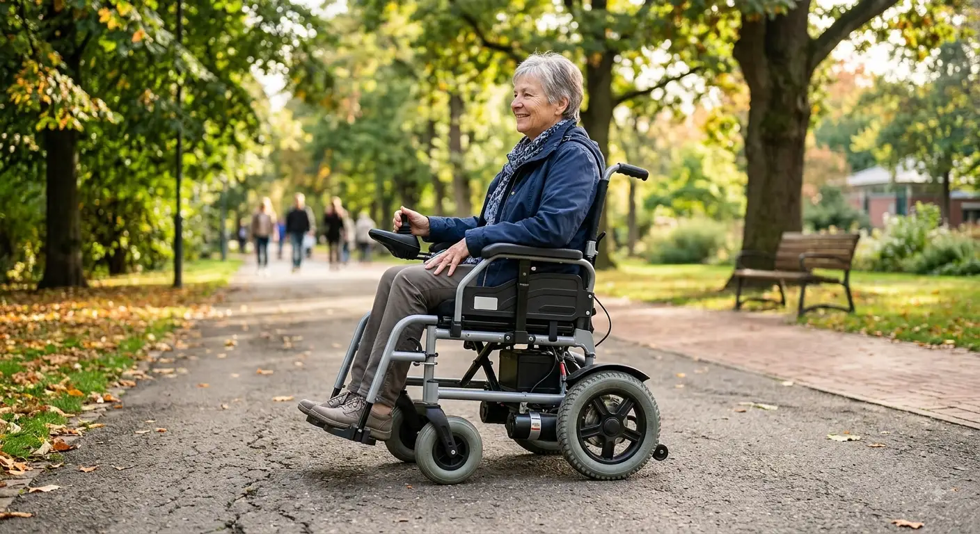 Carrozzina elettrica economica e pieghevole per la mobilità quotidiana