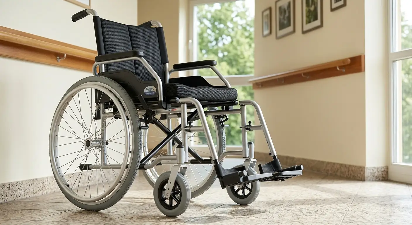 Carrozzina autospinta pieghevole per disabili e anziani con telaio leggero in alluminio