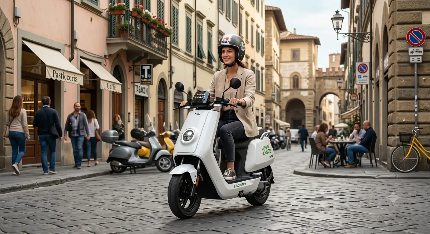 Miglior scooter elettrico economico sotto i 1500 euro guidato in un centro urbano italiano