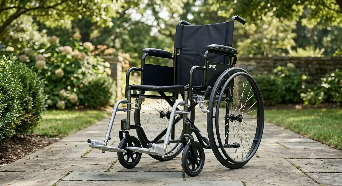 Carrozzina Drive Medical pieghevole e leggera con telaio in alluminio per disabili e anziani